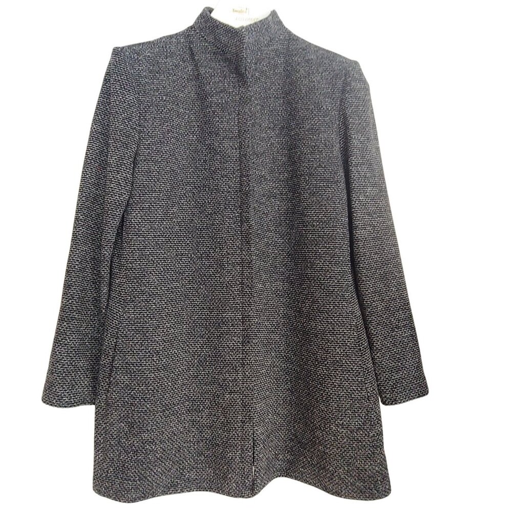 St. John Collection Women's Santana Black/White Pockets Full Zip 10 Blazer